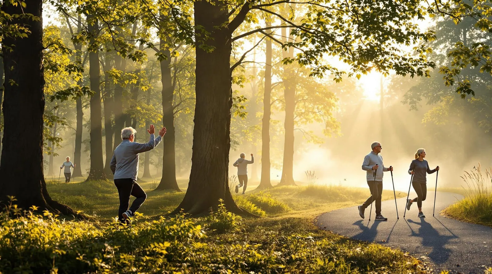 Activités physiques douces pour débutants : découvrez marche nordique, marche sportive et tai chi