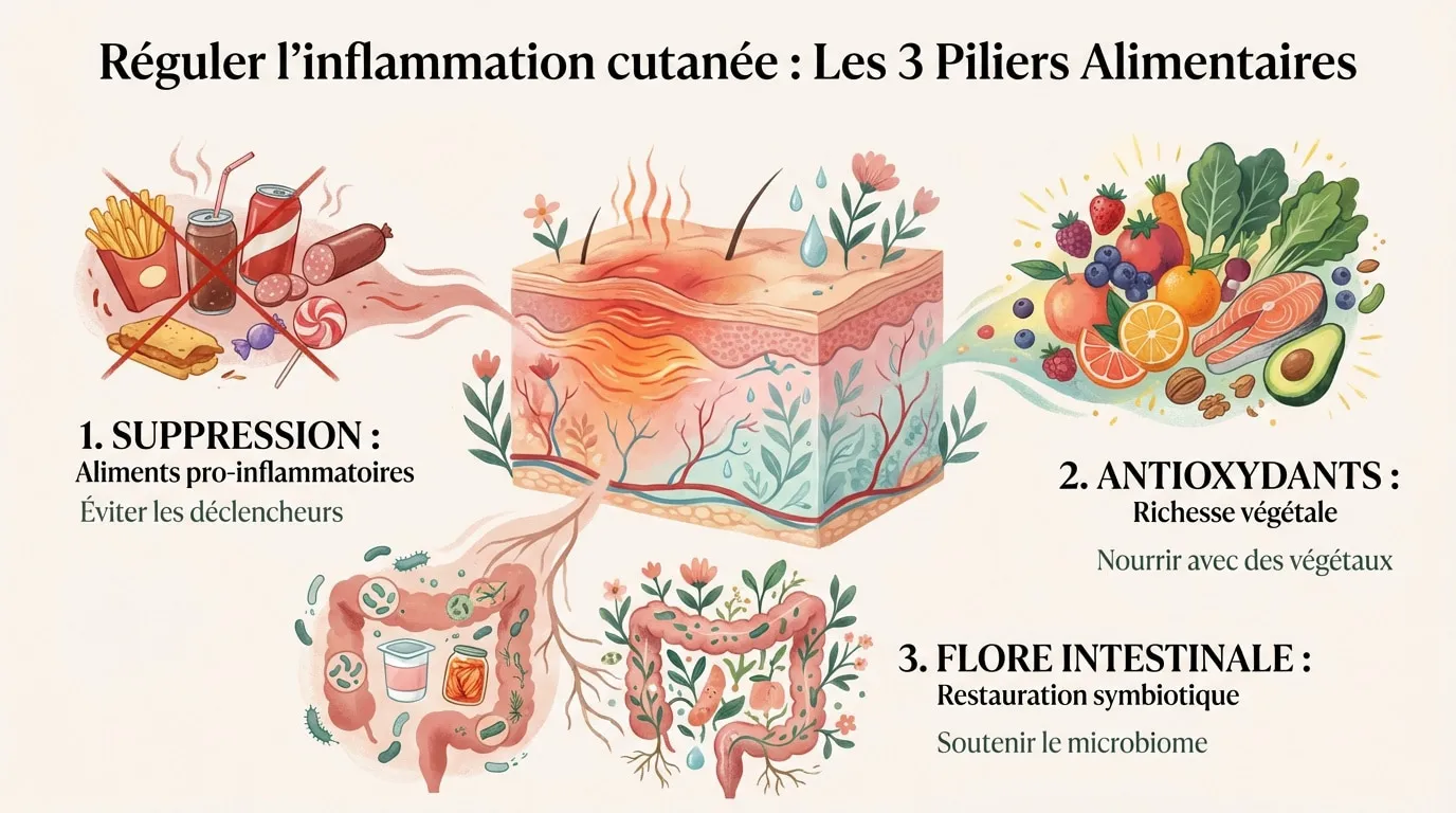 Aliments naturels et colorés pour apaiser l'urticaire chronique