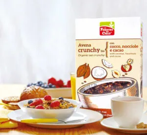 Croquant d'avoine biologique au cacao, noix de coco et noisettes sans gluten