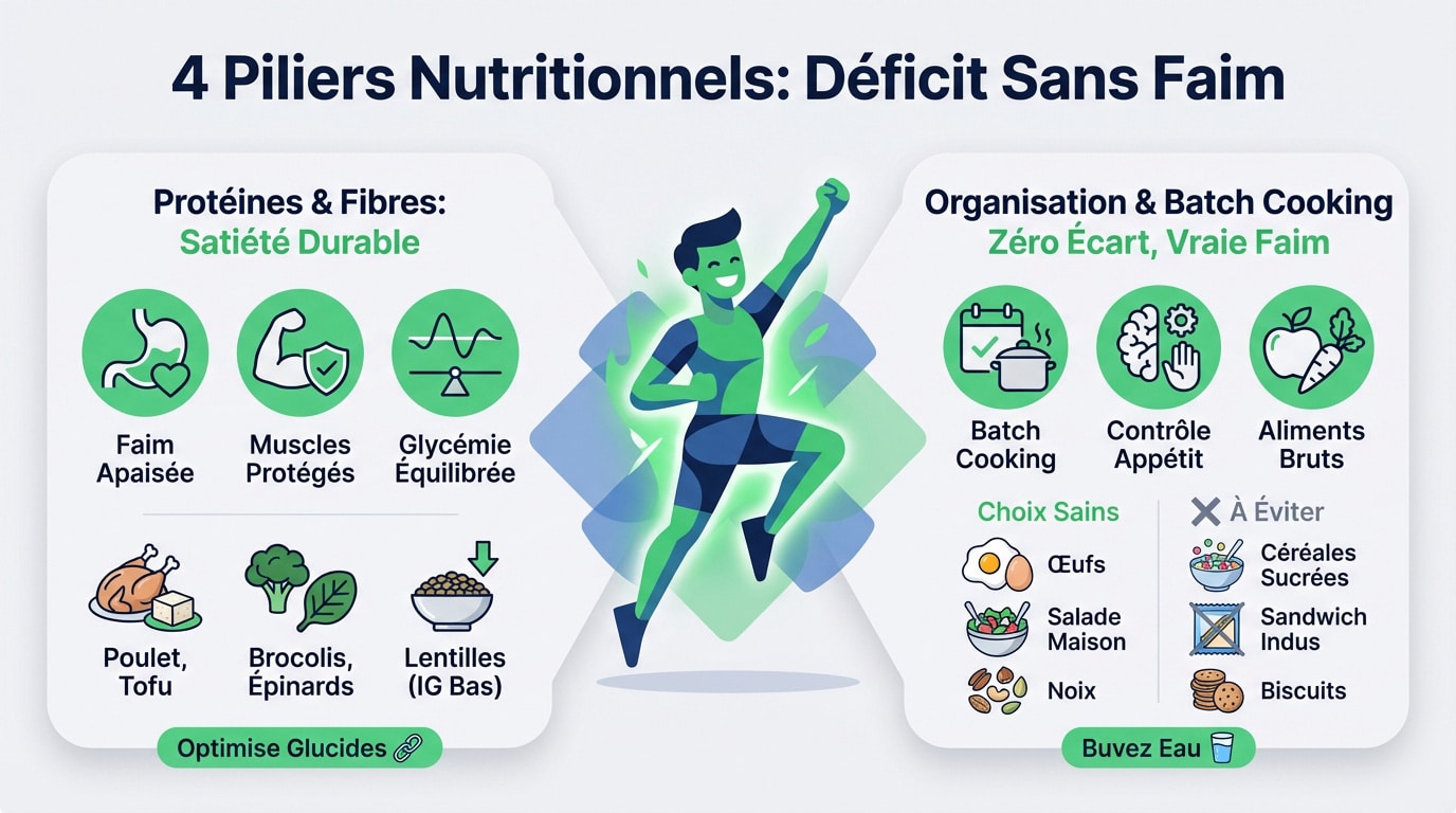 Assiette équilibrée riche en protéines et fibres pour perdre du poids